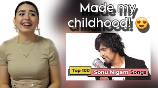 Top 100 Songs of Sonu Nigam | Foreigner Reaction | Hindi Songs | Songs are randomly placed