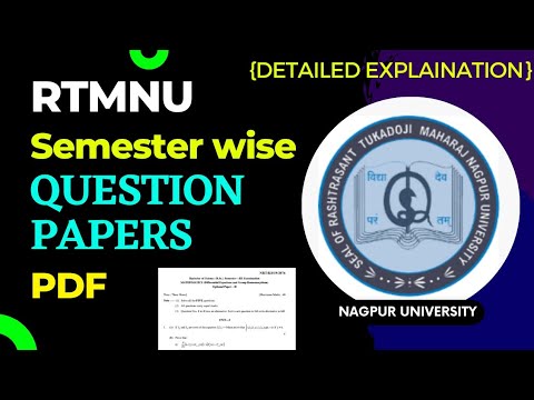 RTMNU Question Papers PDF Download | RTMNU Semwise PYQ #rtmnu # ...