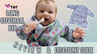 TIDY TOT REVIEW | Tidy Tot Long Coverall Bib \u0026 Discount Code | AFFORDABLE Weaning Bib Recommendation