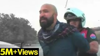 Dolphin force Pinning Wajahat Khan On The Car Bonnet After He Resists