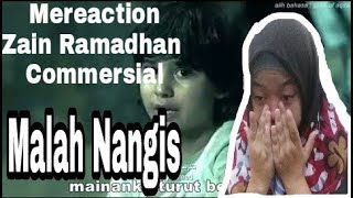 ZAIN RAMADHAAN COMMERCIAL 2018 REACTION SAMPAI NANGIS