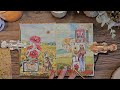 스템페리아 라이스페이퍼로 가을 다꾸🧡 journaling scrapbooking asmr 빈티지 vintage collage コラージュ 日记本