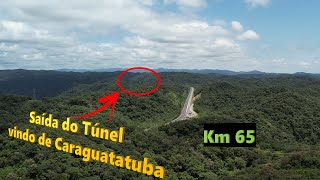 RODOVIA DOS TAMOIOS TRECHO DE SERRA VEJA NO Km 65 O TÚNEL DE SAÍDA SENTIDO CARAGUA ENTREGA EM MARÇO