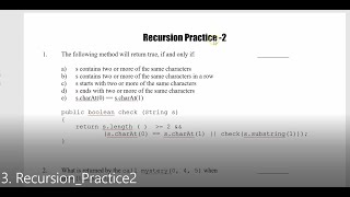 JAVA - Lesson #135 - APCSA - 3. Recursion Practice 2