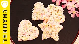 大和撫子のお菓子♡ マシュマロひなおこし | Sweet rice crackers made with marshmallows