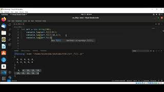 How to use fill method to set the elements of an array in JavaScript