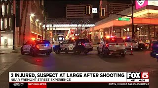 Las Vegas police searching for suspect after 2 injured in shooting near Fremont Street Experience