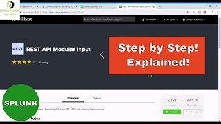 Splunk REST API modular input | | step by step