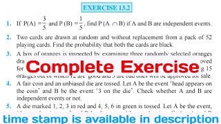 Ex 13.2 class 12 maths ncert Probability Q1 to Q18