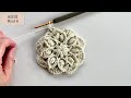 レリーフブランケット☆relief blanket《かぎ針編み・crochet・クロシェ編み》part1＊メインモチーフの編み方＊main motif tutorial