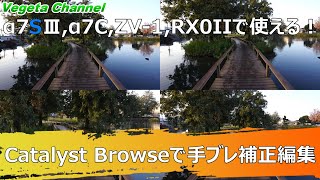 α7SⅢ,α7C,ZV-1,RX0IIで使える！Catalyst Browseで手ブレ補正編集（4K）