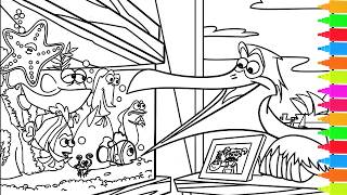 Coloring Finding Dory | Disney Pixar Finding Nemo Coloring Book Pages