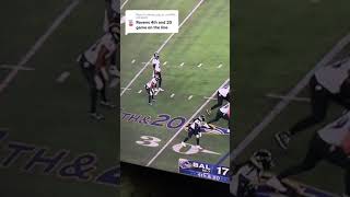 final play of the game with the Cincinnati Bengals and the Baltimore ravens NFL playoffs