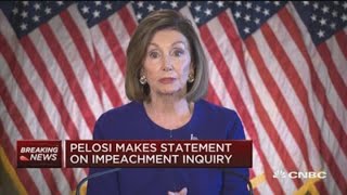 Speaker Nancy Pelosi announces opening of formal impeachment inquiry, Trump responds
