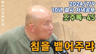 2024년 7월 9일 10년 결사 저녁공부 : 조주록-45