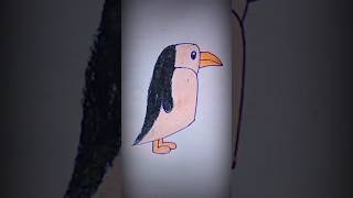 How to draw a cute penguin easy with Nambar 5 #shorts #viral #drawing #nicedrawing