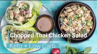 Chopped Thai Chicken Salad (keto + low carb)