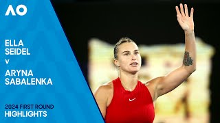 Ella Seidel v Aryna Sabalenka Highlights | Australian Open 2024 First Round