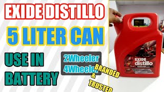 EXIDE DISTILLO WATER FOR BATTERY, Battery Water Price, 5Liter Can