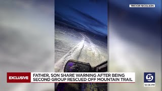 Father, son share warning after being second group rescued from Utah County trail