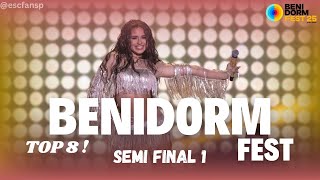 Benidorm Fest 2025 | Semifinal 1 | My Top 8!