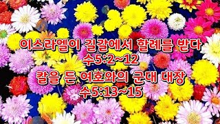 이스라엘이 길갈에서 할례를 받다(수5:2~12) 칼을 든 여호와의 군대 대장(수5:13~15)