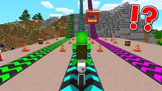 The Mega Ramp Stunt Race in Minecraft