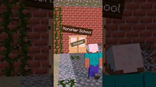 Help Herobrine reunite the Monster School - minecraft animation #shorts