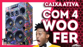 Será que rendeu? - Caixa ativa com 4 alto-falantes woofer de 10\