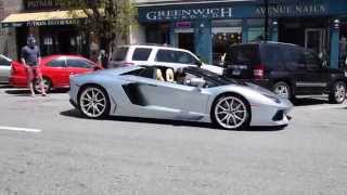 Lamborghini Aventador Roadster in Greenwich - Startup \u0026 Drive Away