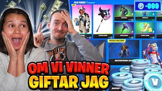 GIFTAR MIN FLICKVÄN VAD SOM HELST OM VI VINNER I FORTNITE