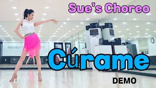 Cúrame Linedance by Sue (Demo)[Choreo Sukyung Son]/차차베이직 연습용 초중급댄스~ #suelinedance #Cúrame #linedance