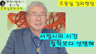 『#문학사탐색』Ⅱ8-1강 안에서, 시간의 흐름: 문학의 #시간론 철학보다 분명, 서정시의 #시간, 유럽 시인과 아시아 시인의 시간 차이, 시와 소설의 시간〚#조동일문화대학〛