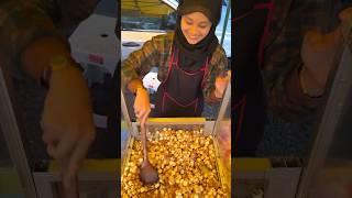 17 Year Old Young Girl Serves Sweet Popcorn in Malaysia