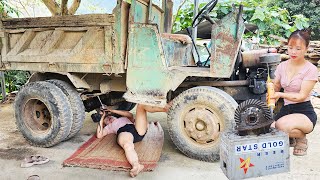 Truck Restoration #2: Buy old broken trucks and restore - Change the oil in the gear system