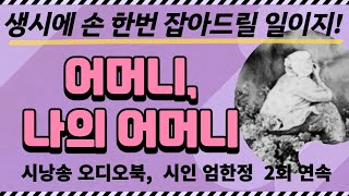 어머니 시모음, 꿀잠 시낭송, 한국인이 좋아하는 시와 영상,10분 만에 마음이 편안해지는 시 감상, 2회 연속재생