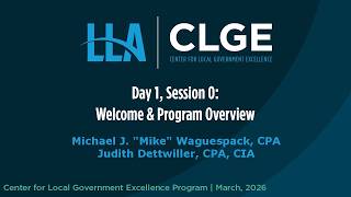 CLGE March 2026 Day 1, Session 0: Welcome & Program Overview