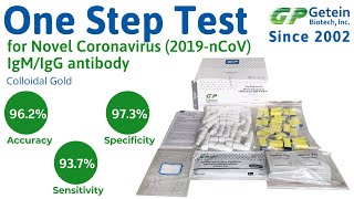 Getein Rapid Test One Step Test for Novel Coronavirus(2019-nCoV) IgM/IgG Antibody(Colloidal Gold)