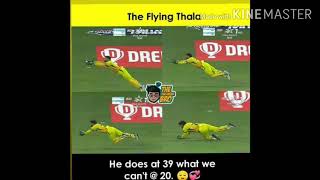 Ms dhoni diving/ flying catch In ipl 2020