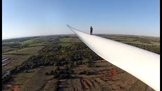 Bladerunner wind turbine base jump