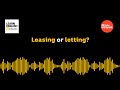 Leasing or letting?