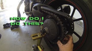 Single Sided Swingarm Chain Adjustment I Triumph Speed Triple