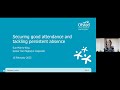 securing good attendance u0026tackling persistent absence department for education and ofsted webinar