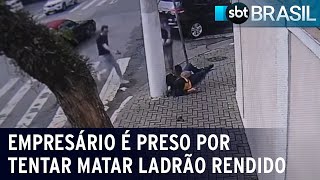 Empresário é preso por tentar matar ladrão já rendido em São Paulo | SBT Brasil (27/08/22)
