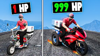 Upgrading to the FASTEST Pizza Hut Delivery Bike ever in GTA 5