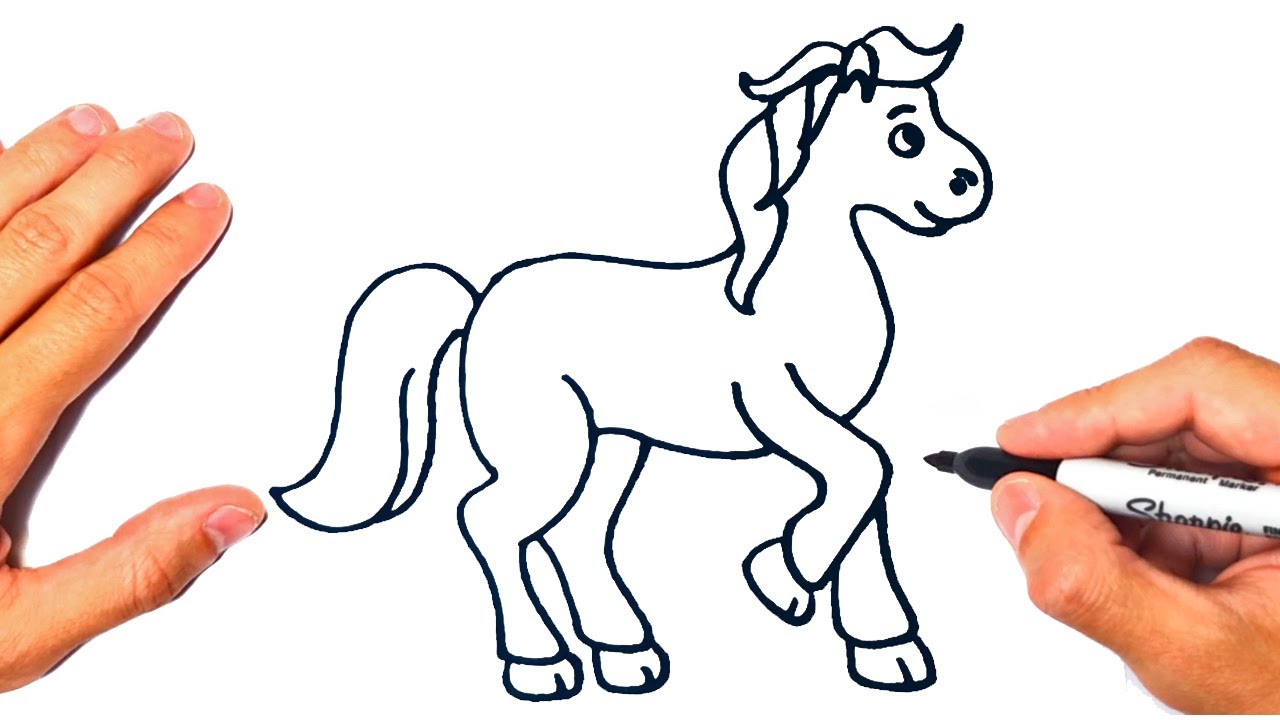 Como Dibujar Un Caballo Dibujo Fácil De Un Lindo Caballo Dibuclases
