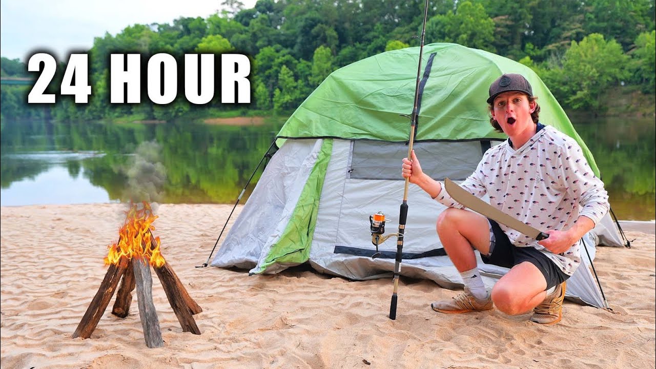 Surviving 24 Hours On The Dangerous River Part 1 Youtube