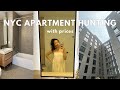 NYC APARTMENT HUNTING (w/ prices & locations) | moving out diaries ep. 01