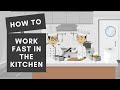 How to set up the kitchen work station? For working fast and efficiently in the kitchen.