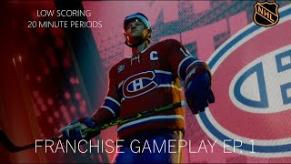 NHL 25 FRANCHISE GAMEPLAY. LOW SCORING 20 MIN PERIODS